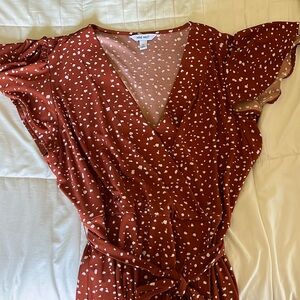 Polka dot Burnt Orange Dress - Nine West